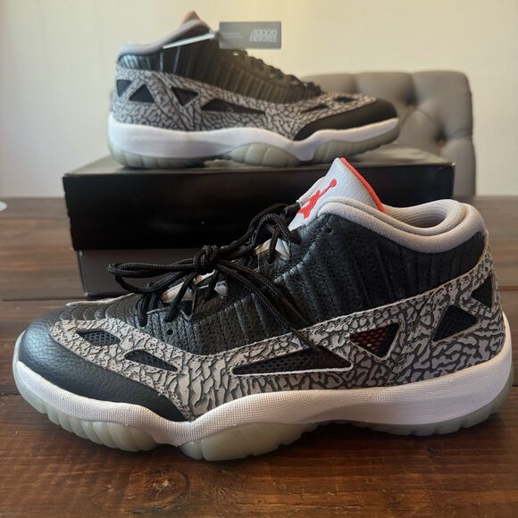 Air Jordan 11 Retro Low IE Black Cement Shoes